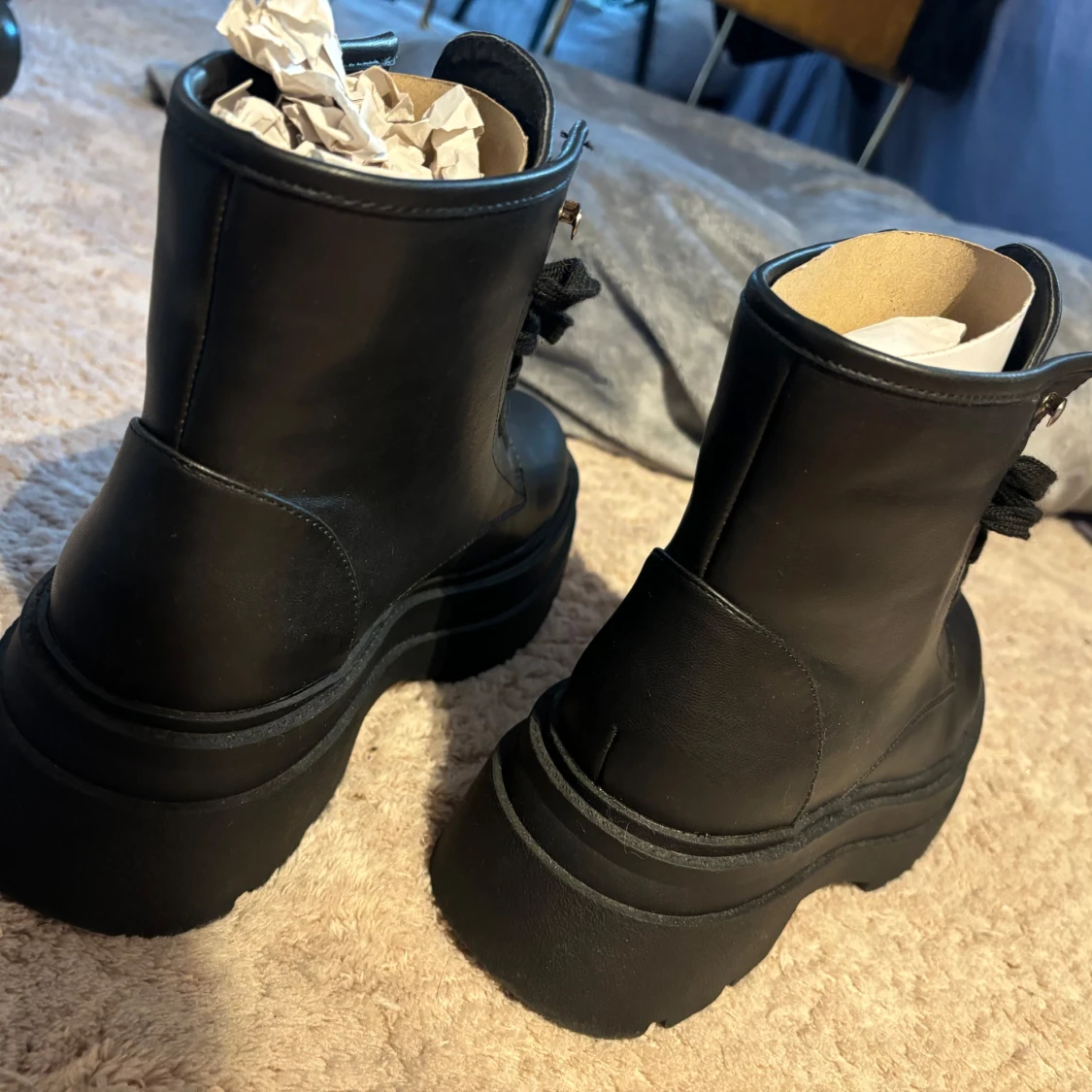 Chunky boots med snörning - 3