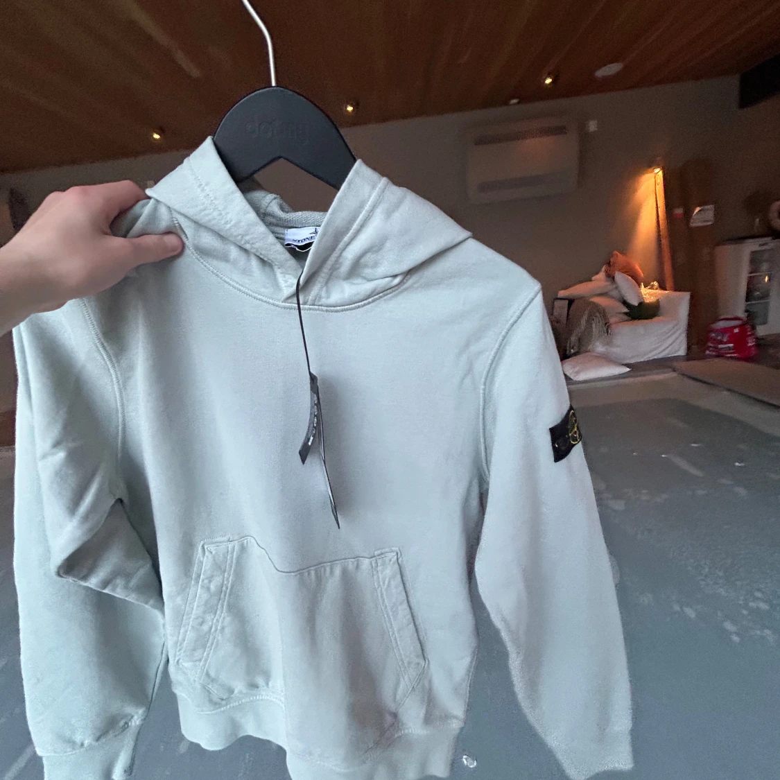 Turkos hoodie från Stone Island - 1