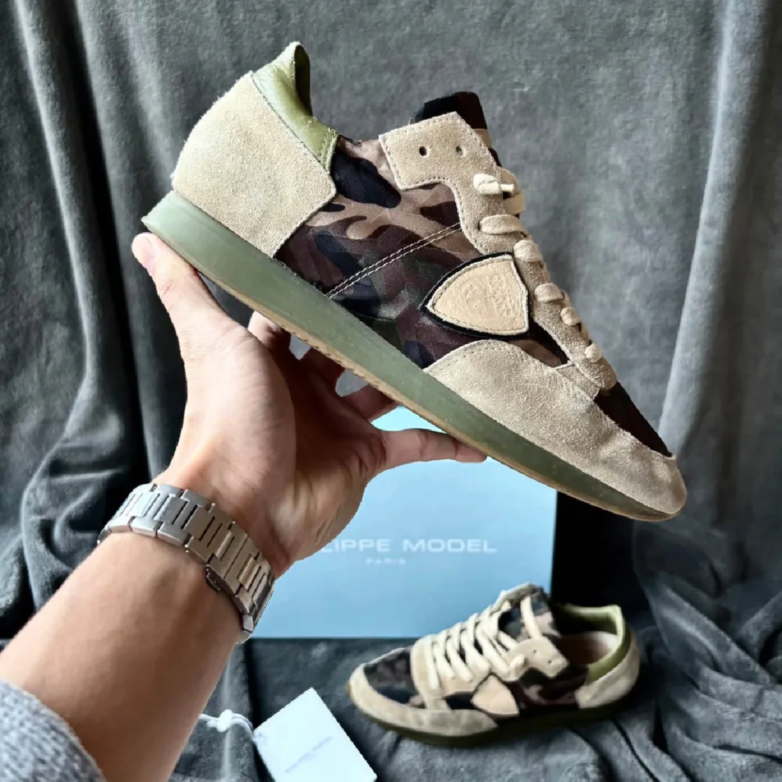 Camo sneakers från Philippe Model