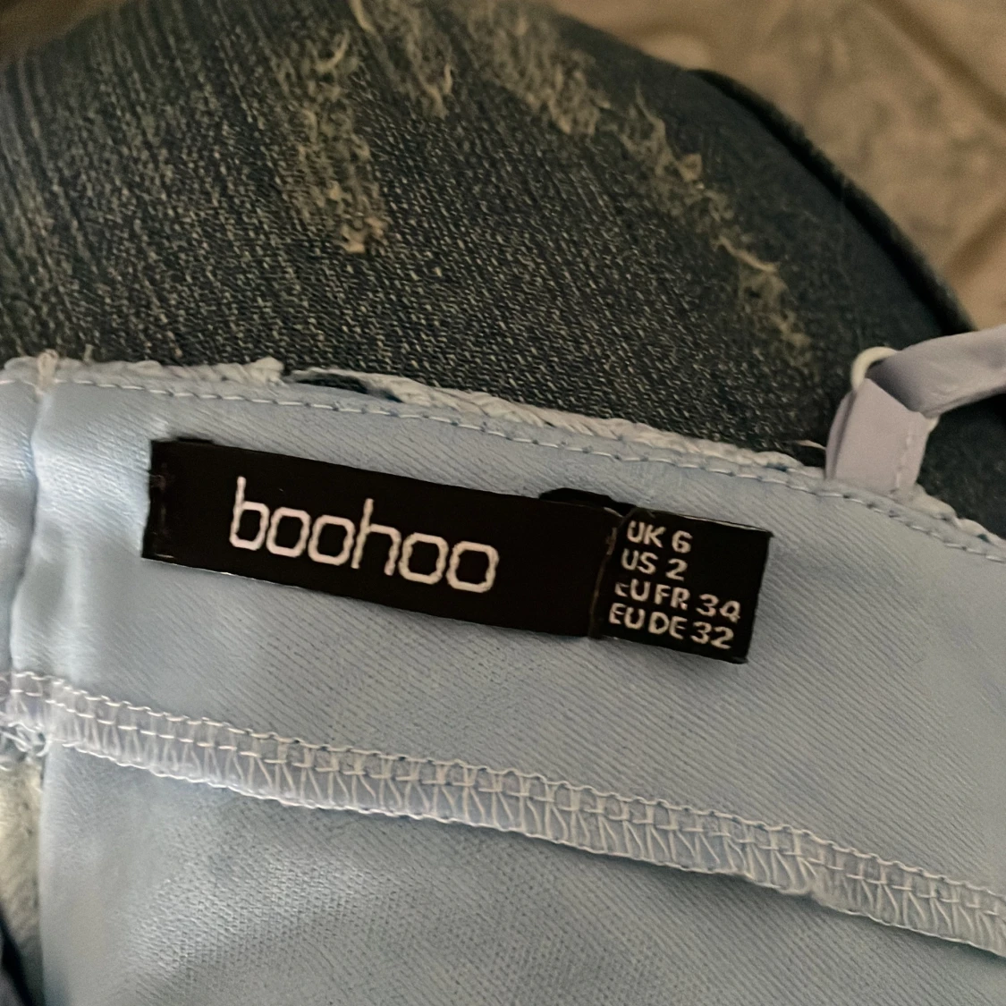 Ljusblå spets linnetopp - 3