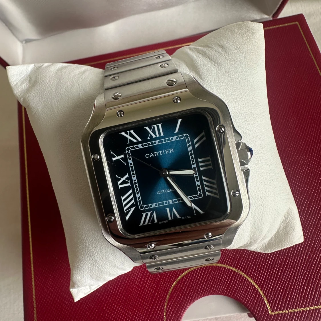 Herr klocka blå/silver