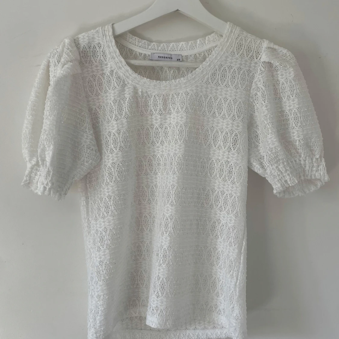 Vit spetsblus från Reserved XS
