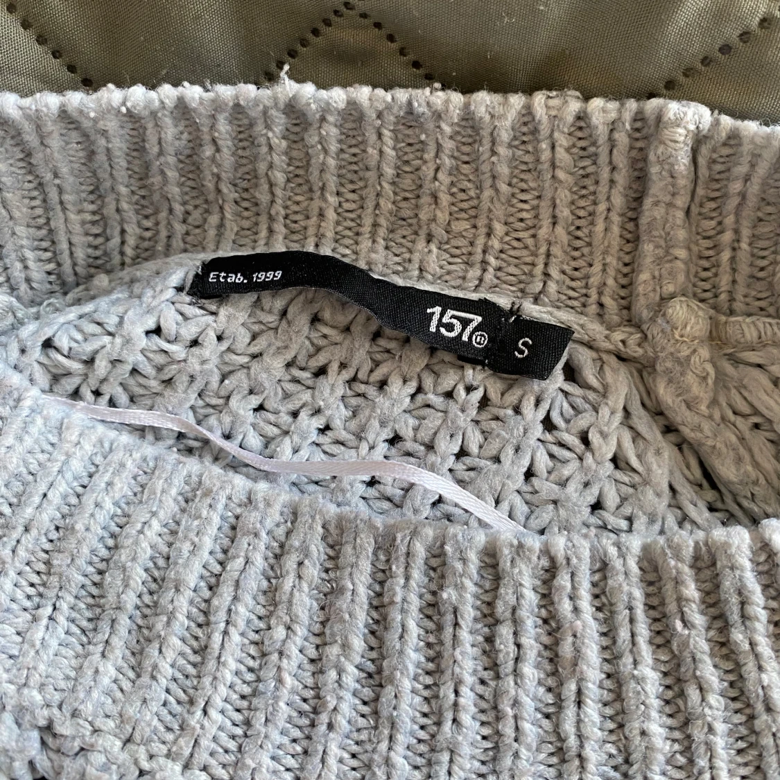 Blå stickad polotröja från 157 - 2