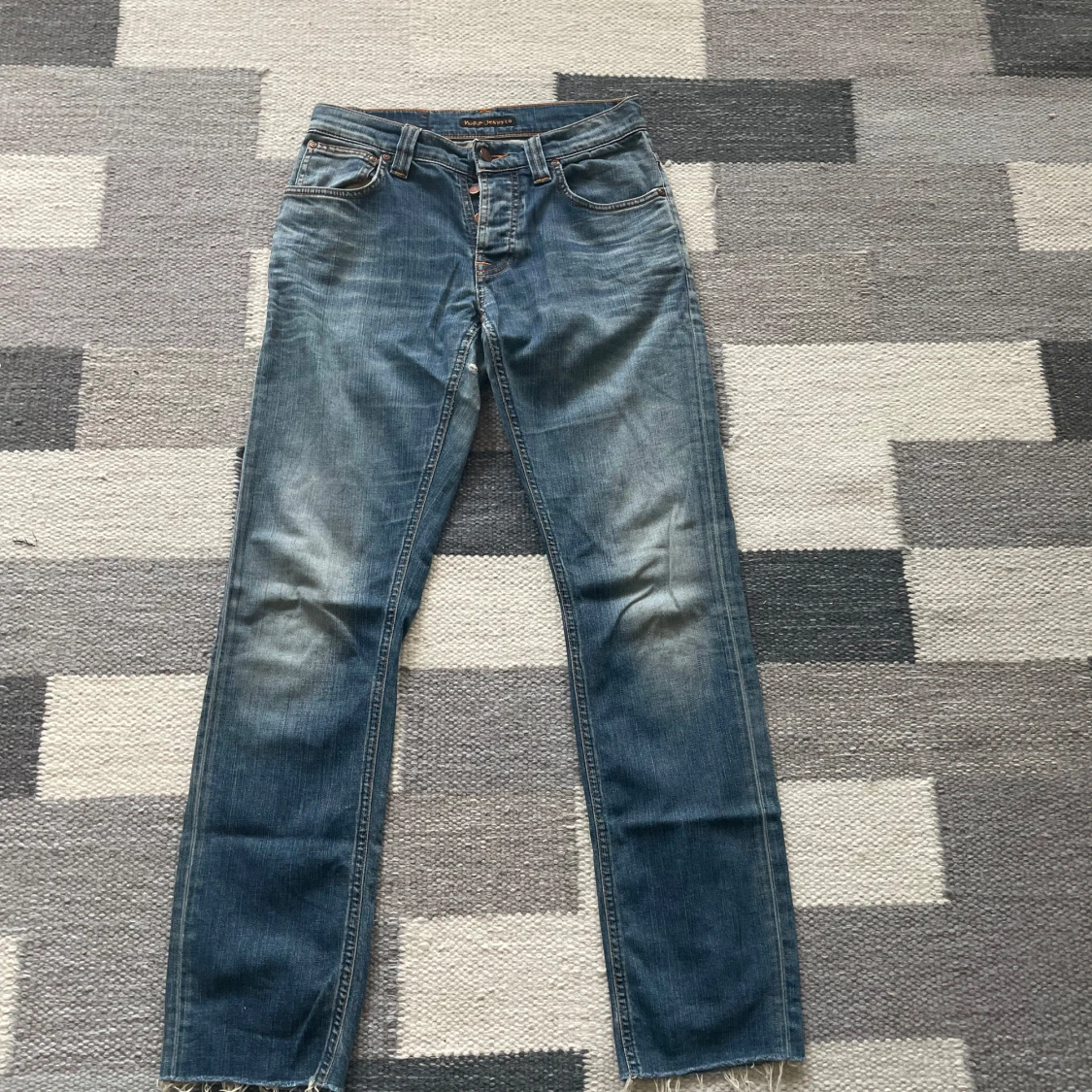 Blåa nudie jeans lean dean  - 2