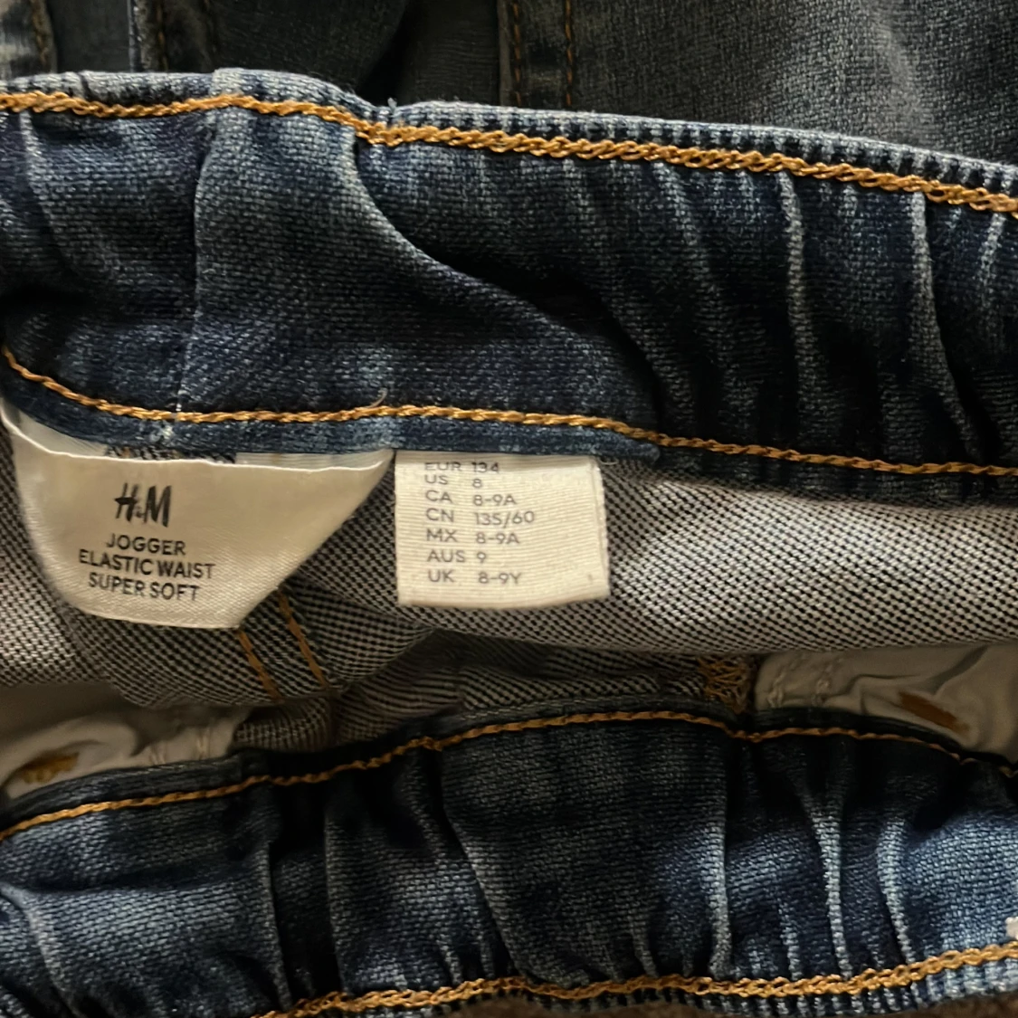 Blå joggerjeans med resår och snörning från H&M - 2