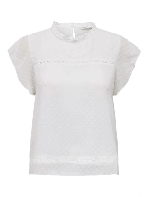 Vit blus - Säljer denna blus i gott skick, använd ksk 2 gånger. (Lånade bilder)Det är bara att fråga om egna bilder🙌🏼