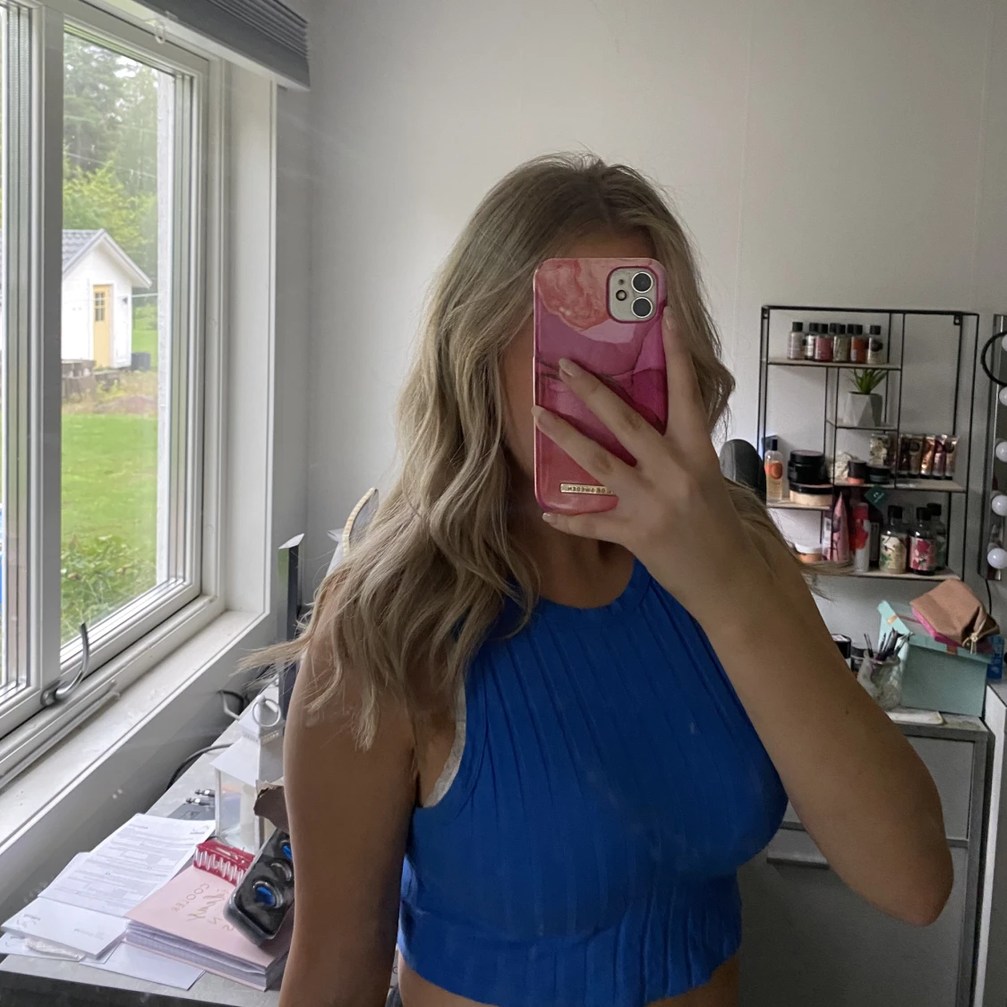 Söt blå topp  - 90