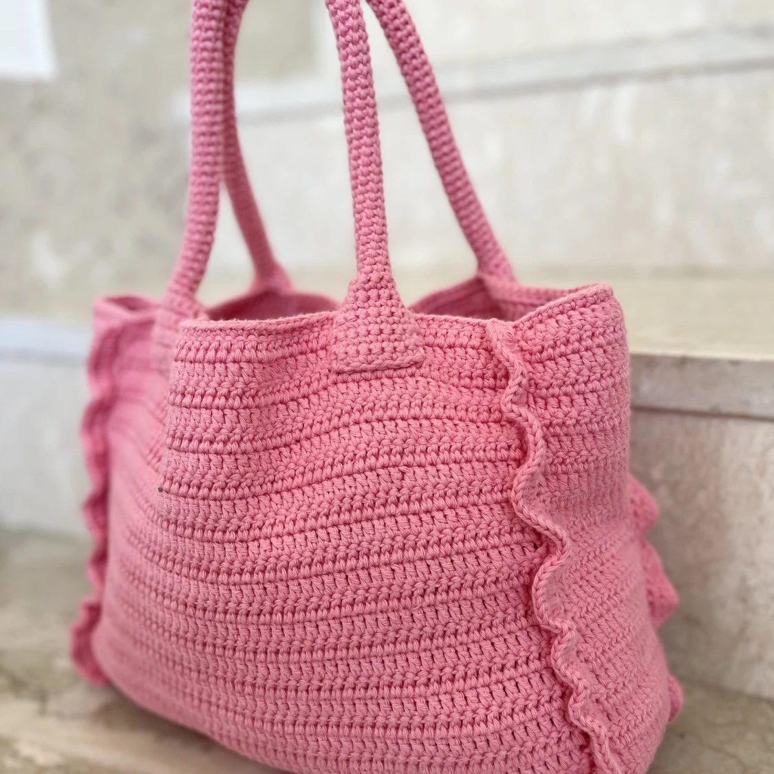 Handvirkad väska - 91