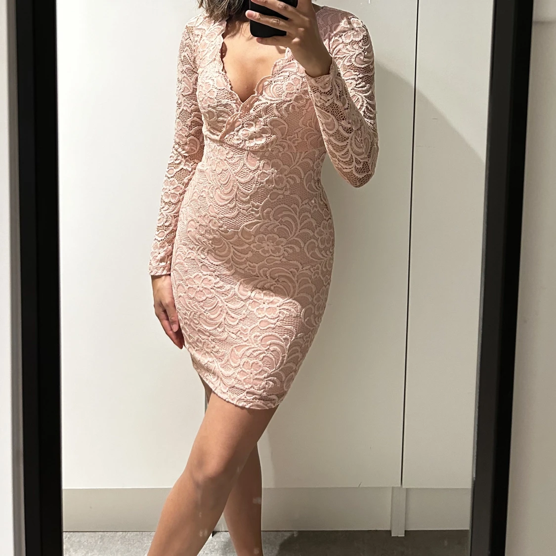 Cocktail klänning i puderrosa