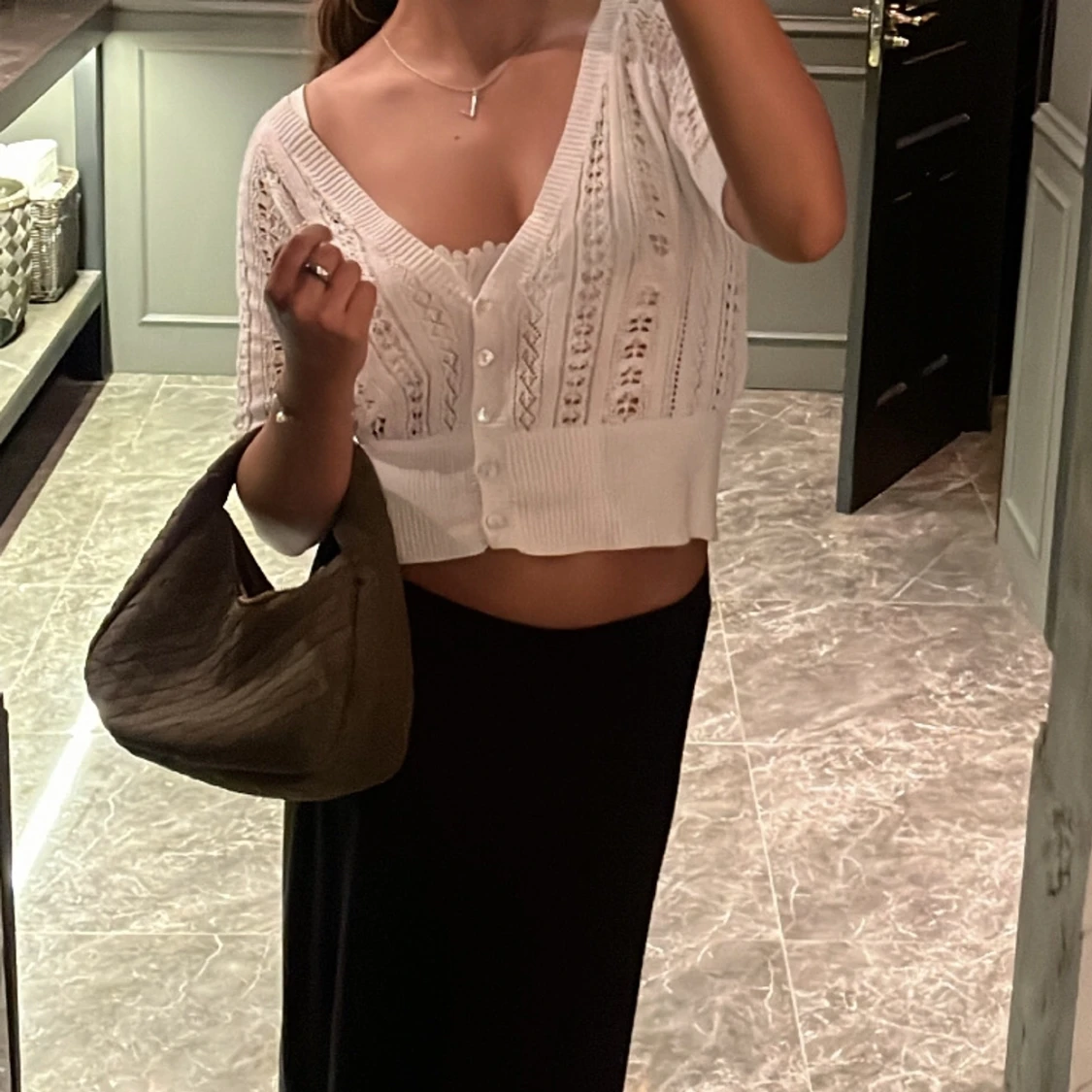 Grön bottega inspirerad väska - 90