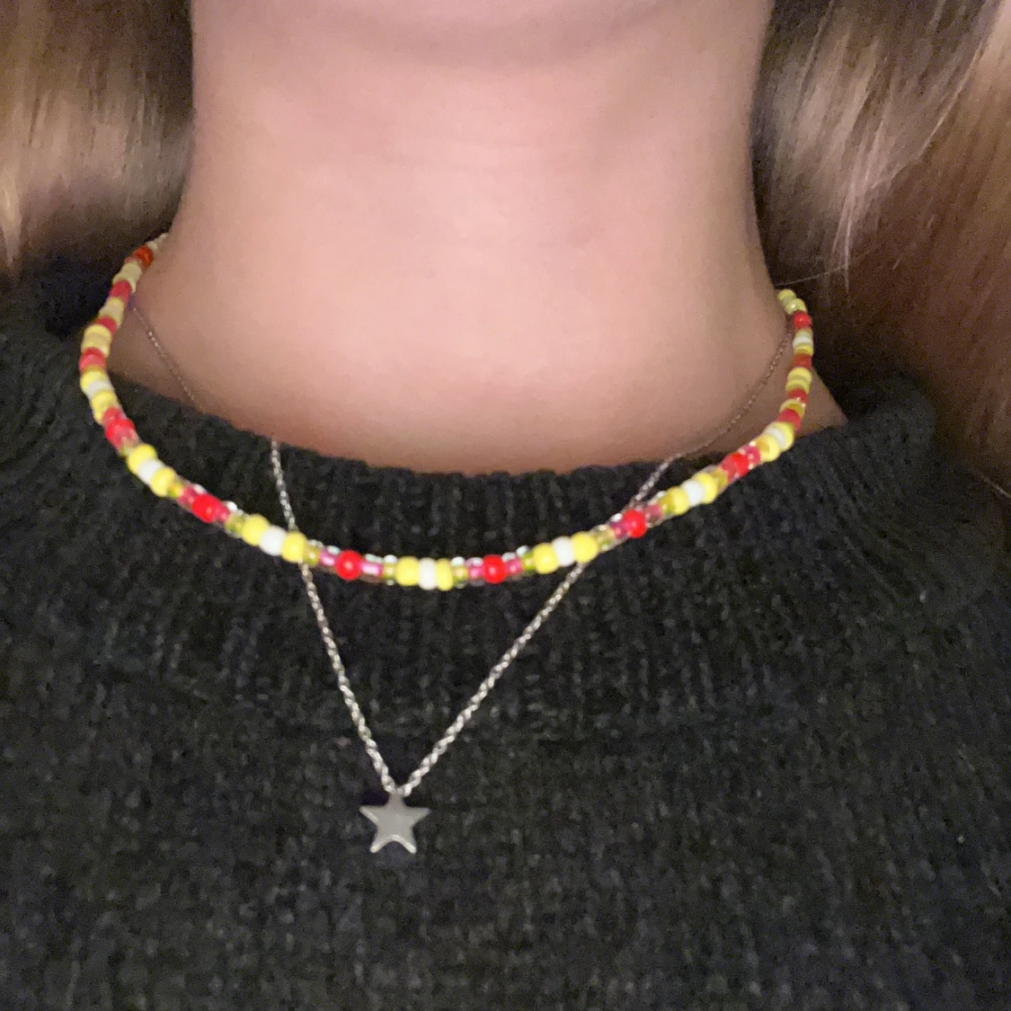 Pärlat halsband ❤️ - 90