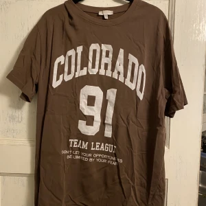 Oversize T-shirt med tryck  - Brun Oversize T-shirt med tryck. Bra skick. 