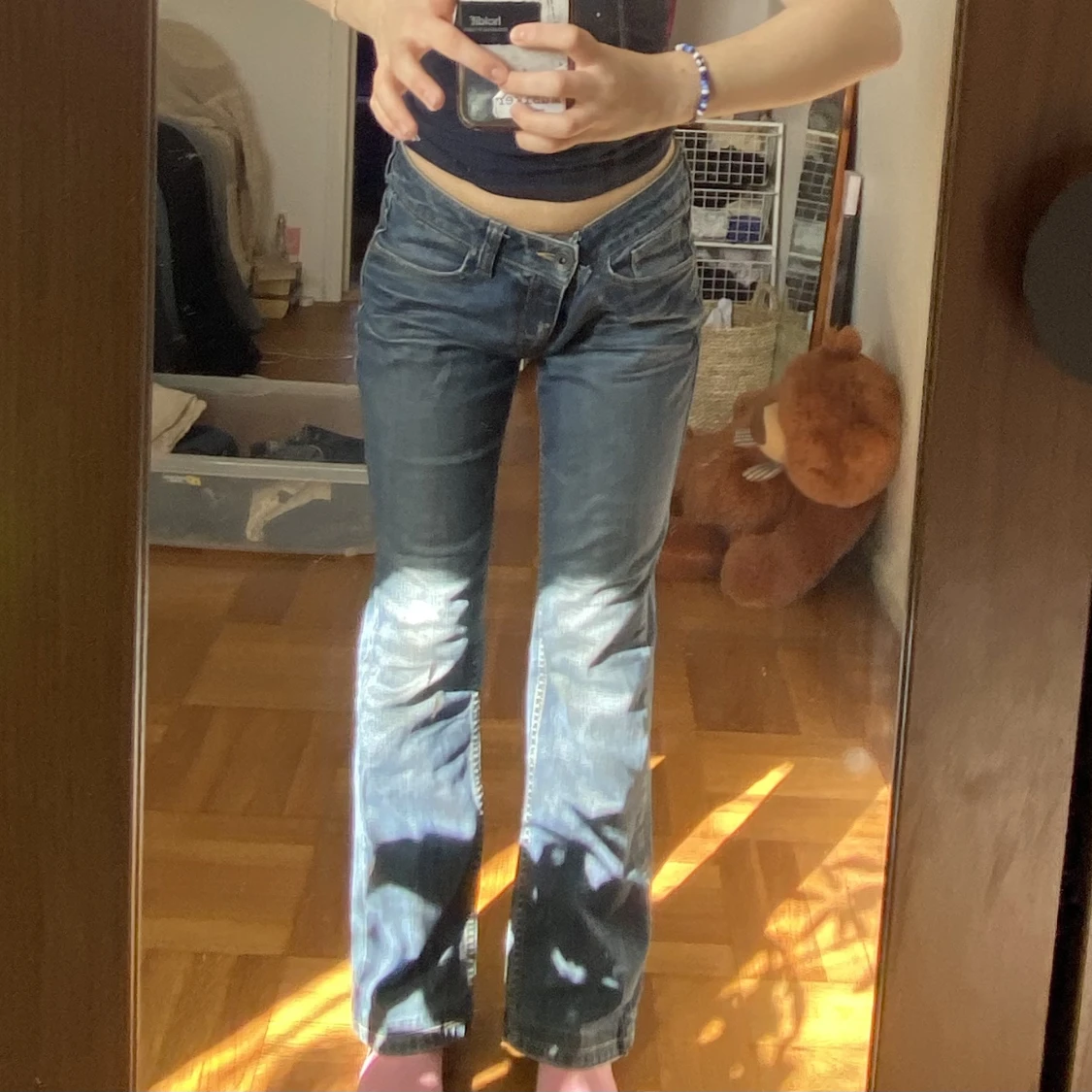 Lågmidjade jeans