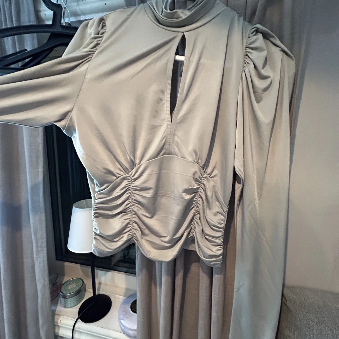 Ljusgrön långärmad  - 90