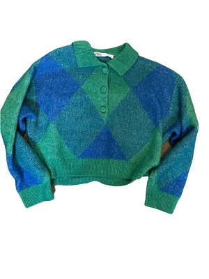 Grön och blå rutig - En väldigt skön och fin cardigan från HM i färgerna blå och grön som är super skön