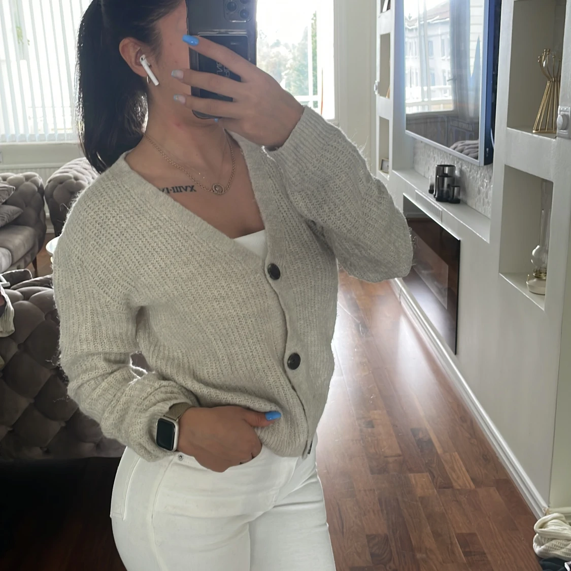 Stickad tröja - H&M - 90