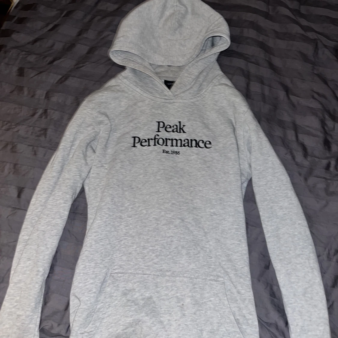 Peak performance grå hoodie