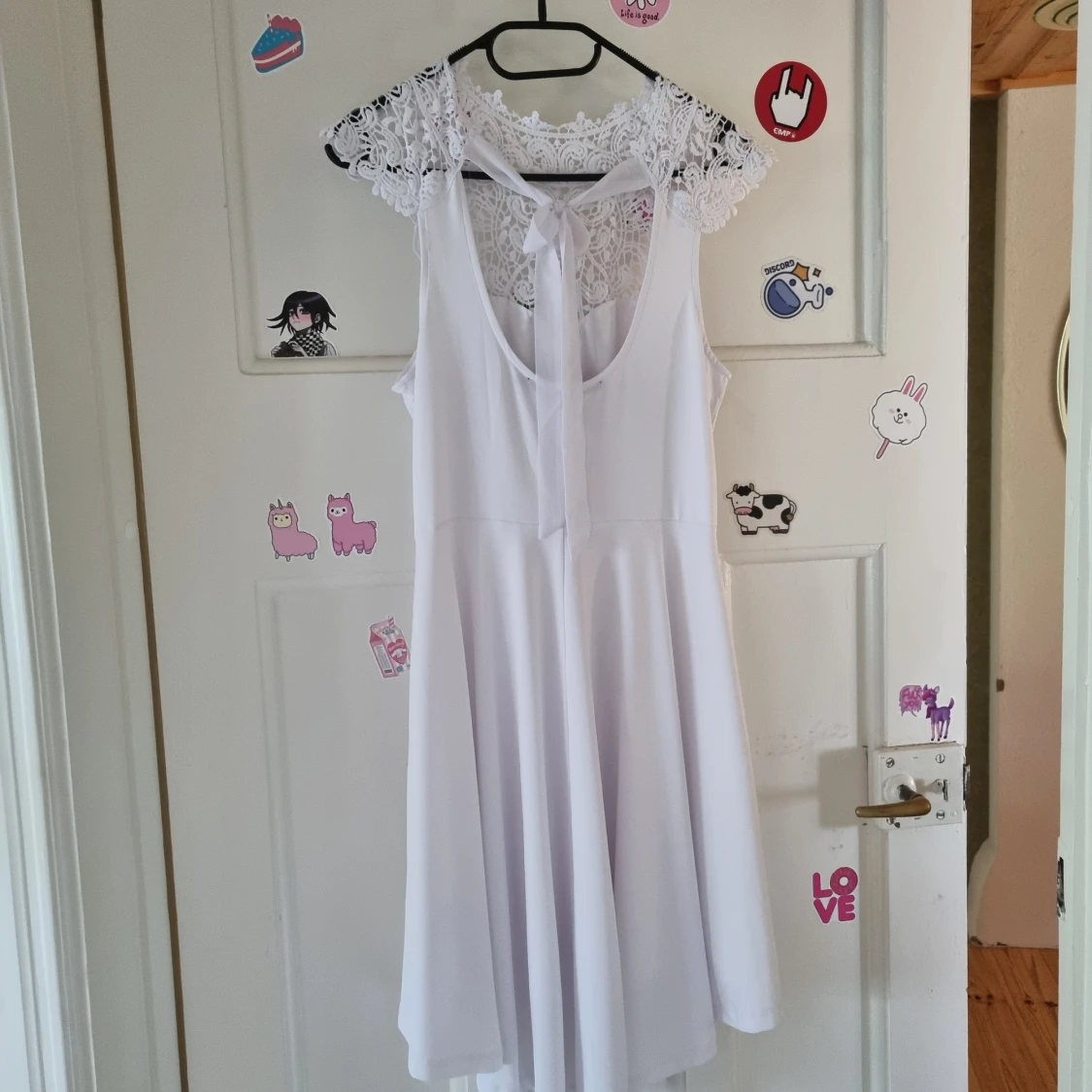 Vit klänning stl M - 90