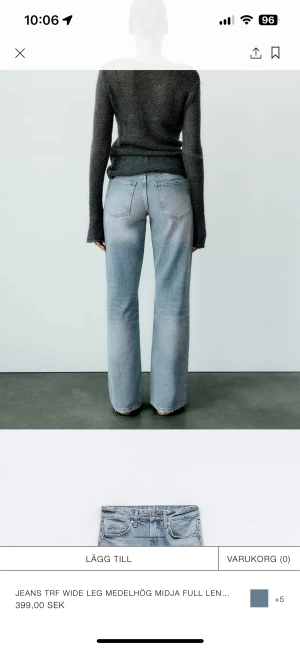 Zara jeans  - Nästan helt nya jeans från zara! Sååå snygga men har alldeles för många så har bara hunnit använda 3 gånger ungefär! 