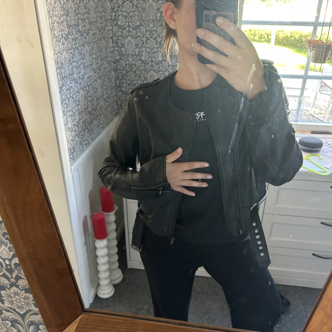 Vintage skinnjacka - 90