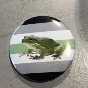 Groda agender pin - Pin med en groda och agender flaggan. Säg till om du vill ha en annan flagga/bakgrund 