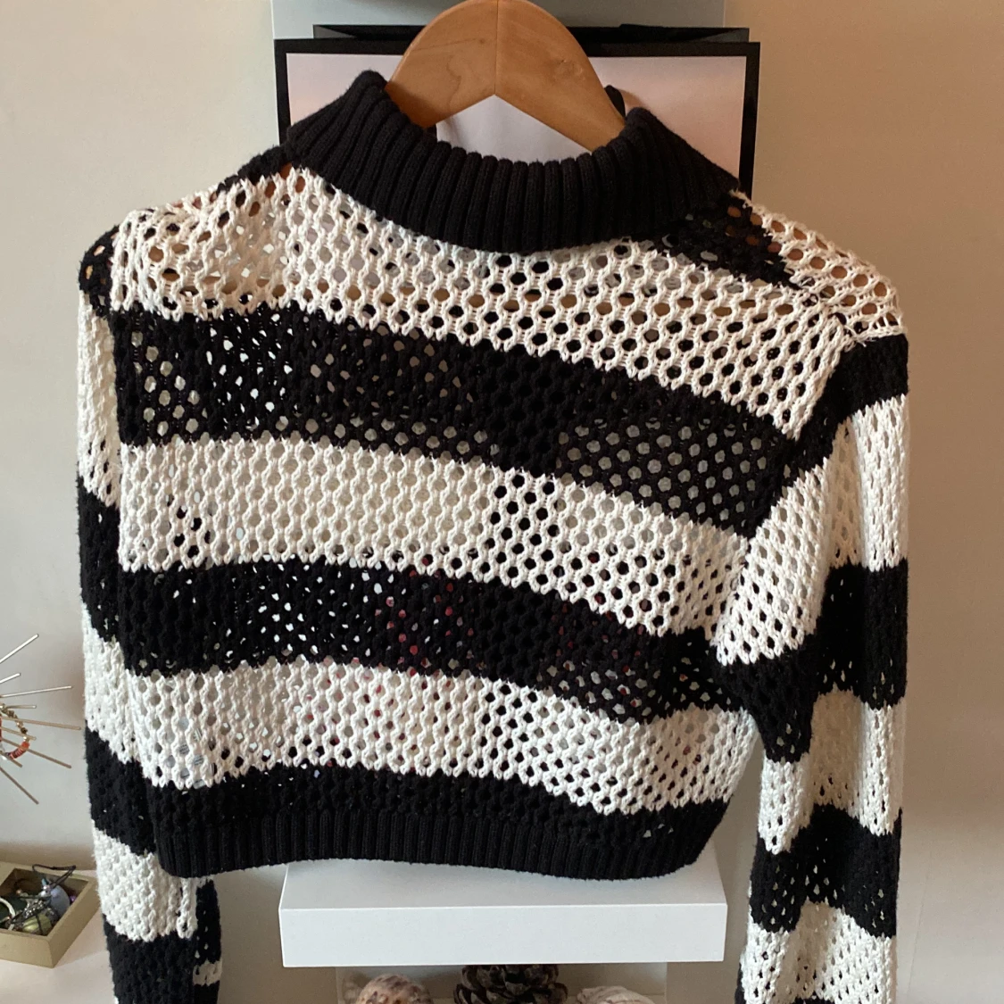 Snygg randig höst tröja - 91