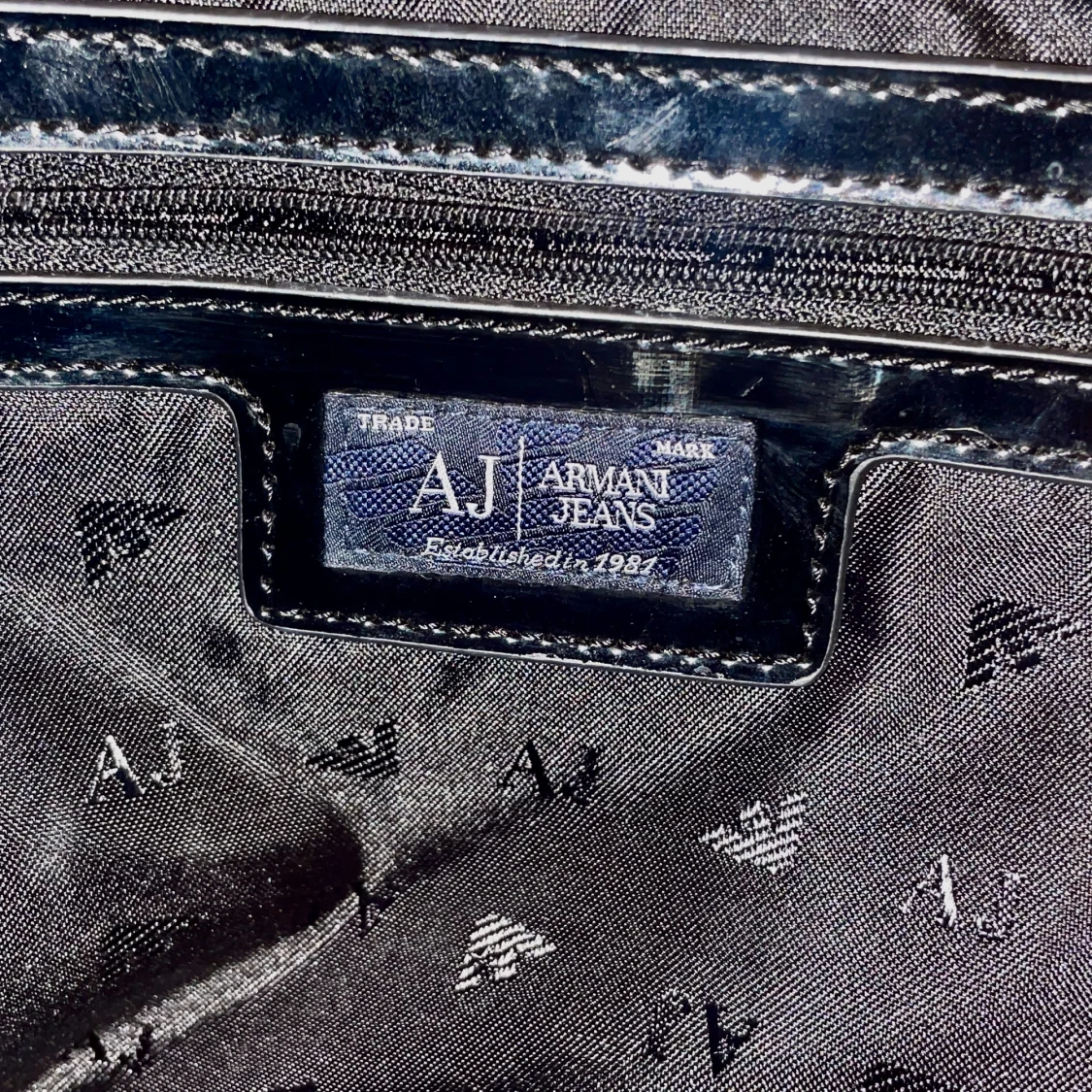 NEW PRICE Large Giorgio Armani Patent Bag Black - 91