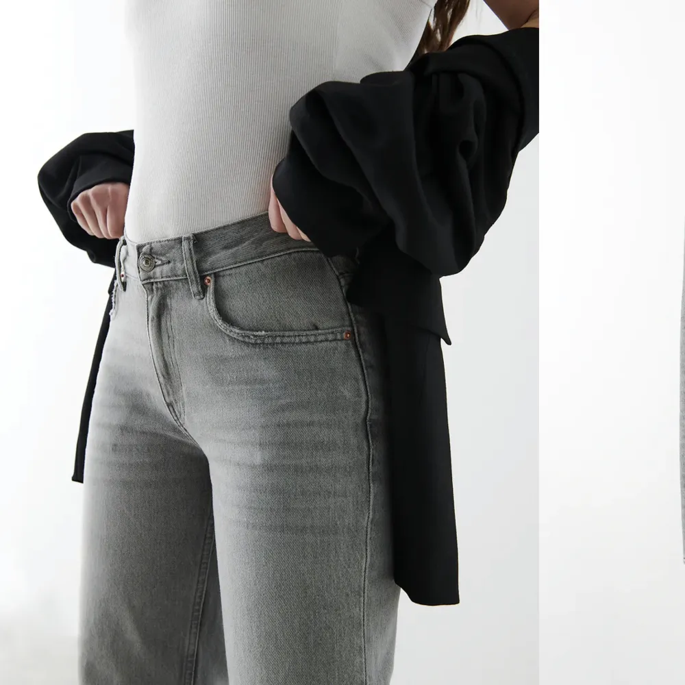 Ett par jätte fina jeans från Gina grå i storlek 34, har används ett par gånger men är i samma skick som när dom köptes. Pris kan diskuteras . Jeans & Byxor.