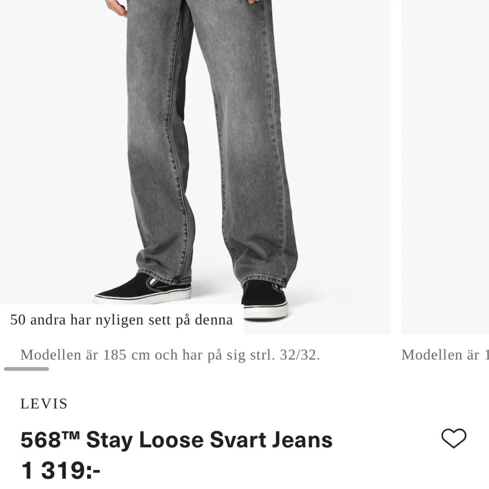 Säljer mina Levis jeans köpta för 1319kr kvitto finns och i  mycket bra skick! Säljer de för 750kr . Jeans & Byxor.