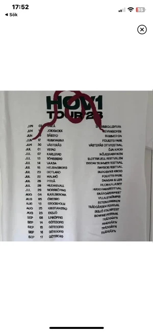 Hov1 tour tröja - Hov1 tour tröja vit utan några skador 