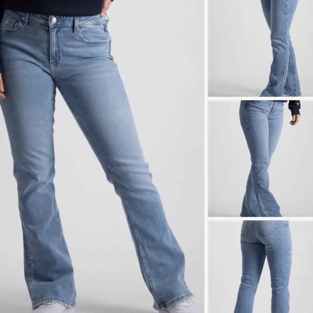 Säljs pågrund av att dom är förstora, använda några gånger men ser nya ut❤️nypris är 300kr. . Jeans & Byxor.