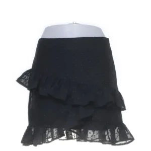 Svart kjol - Kjol med glitter och volanger