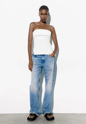 Zara white zip tube top  - Never worn! 