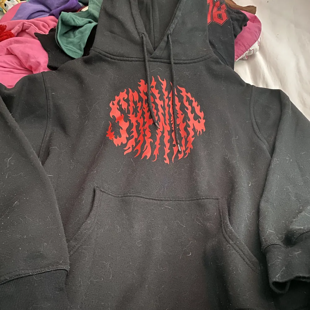 en sapnap hoodie som jag köpte för nptt år sedan, använd men väldigt bra skick, köpte för 350. Hoodies.