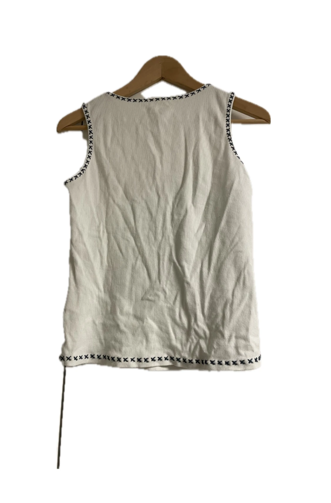 Vitt linne med broderi - 90