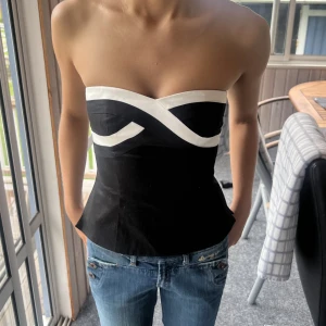 Tubtopp  - Tubtopp svart vit 