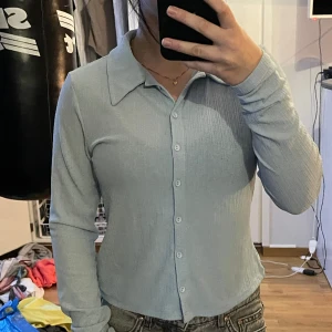 Ljusblå blus - Ljusblå fin somrig blus, säljes på grund av att jag ej använder den 