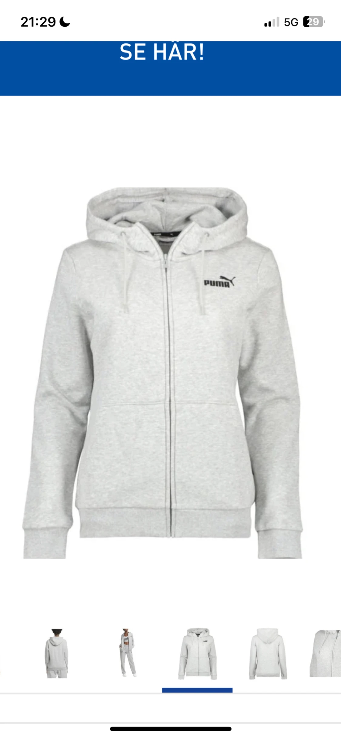 En puma sup hoddie, bra skick (inte mina bilder)