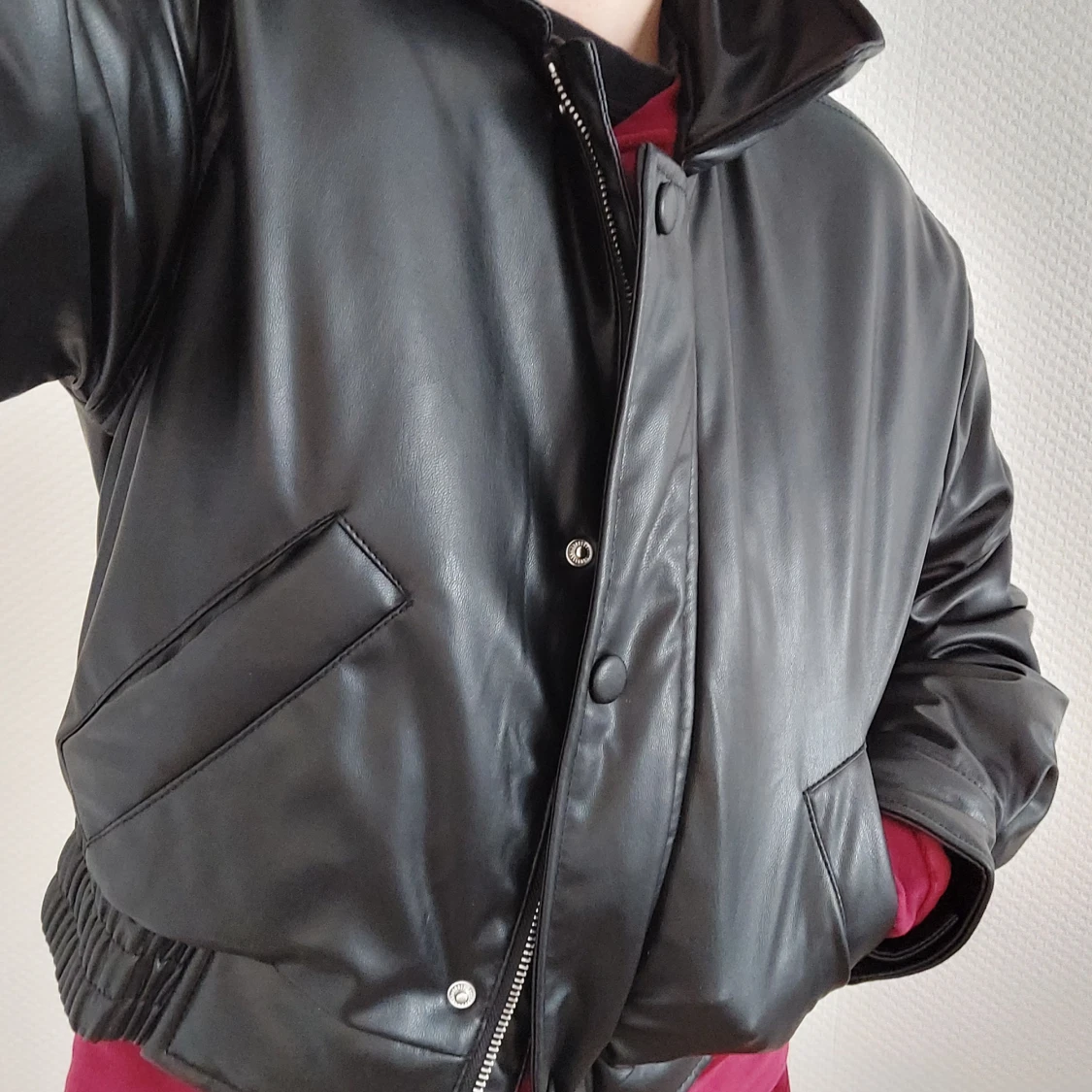 Svart skinnjacka  - 91