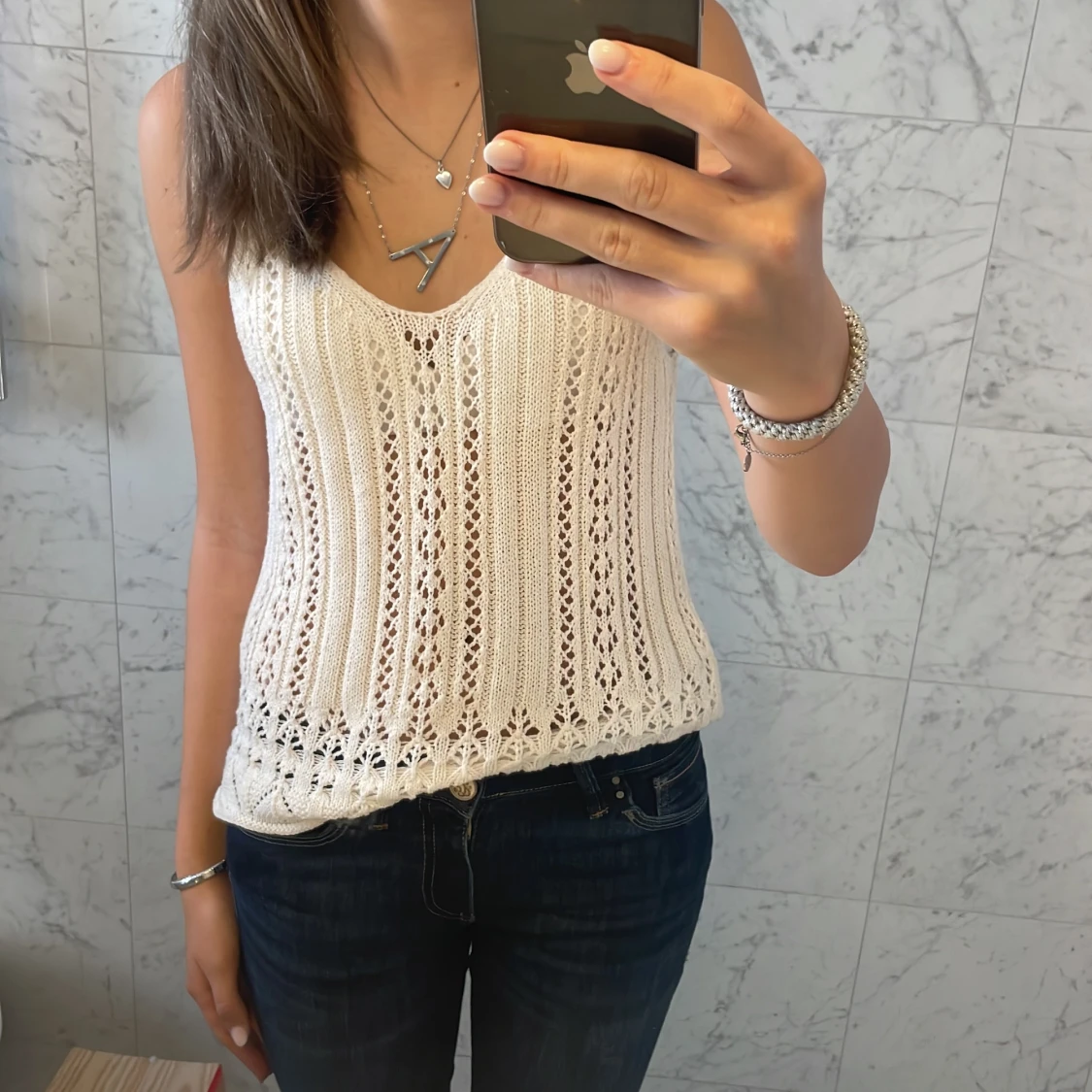 Mönstrad topp storlek xs