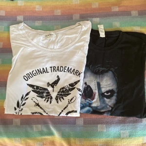 T shirt med tryck  - Nu säljer jag dess t shorts . Den vita är  i xs men är skulle tycka att det en S och den svarta är i st M. Fint skick och har bara legat i garderoben säljer båda för 100kr eller separat för 50kr