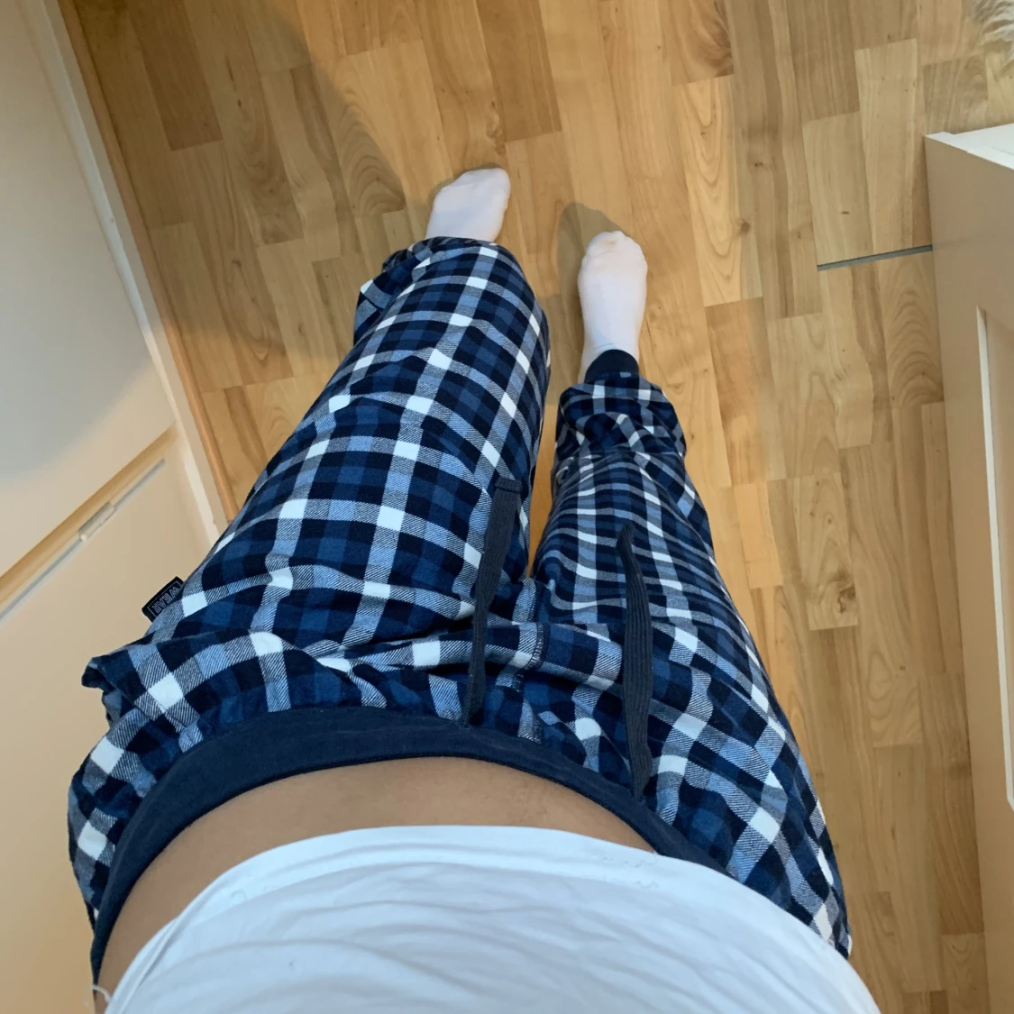 Rutiga pyjamasbyxor - 90