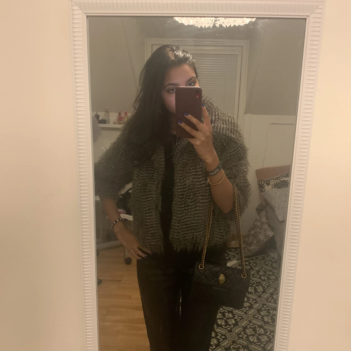 Pälsjacka med 3/4 ärmar - 91