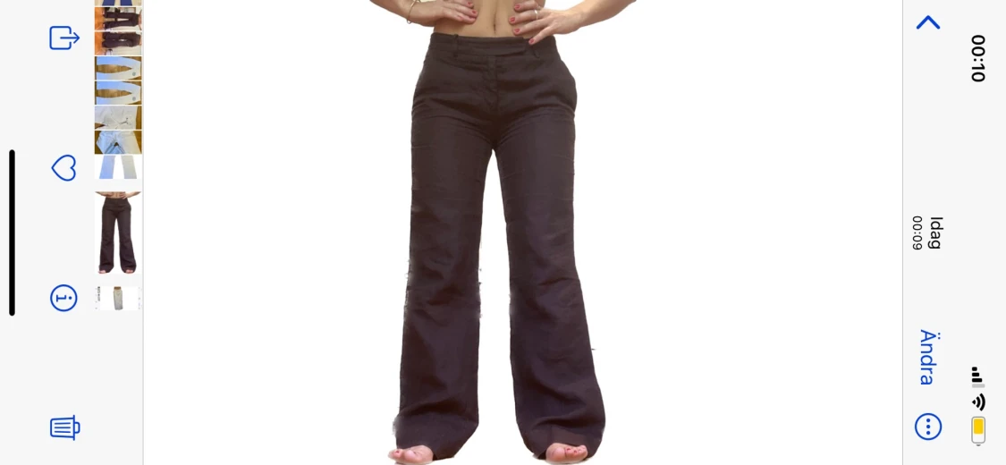 Bruna kostymbyxor linne