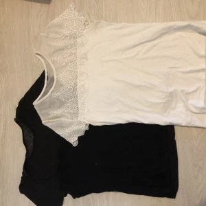 Två t-shirts - Två superfina t shorts med spets. Passar jättebra till sommaren. Lappen är avklippt så jag vet inte vilken storlek de är en skulle tro s/m. Annars bra skick. En för 40 eller båda för 70. Skriv om du har funderingar eller vill ha fler bilder💗