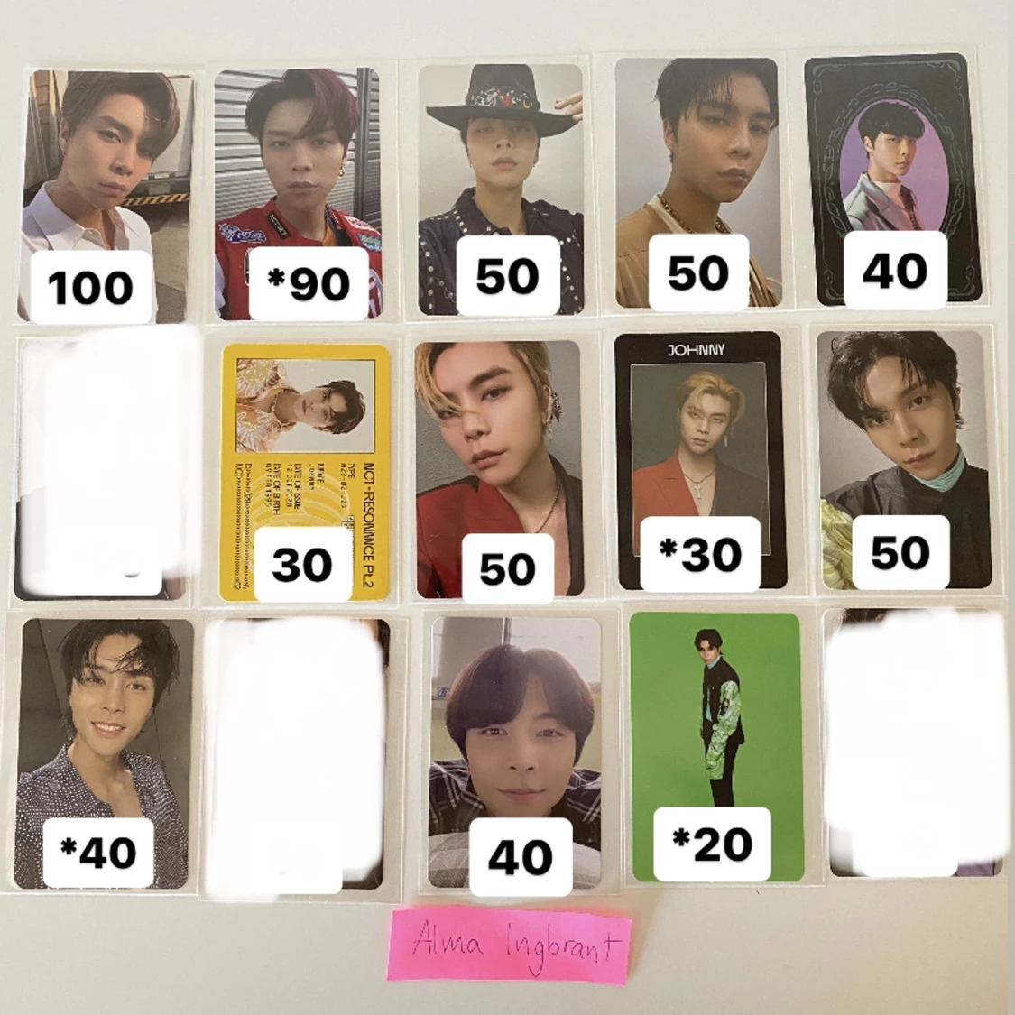Nct Johnny photocards  - 90