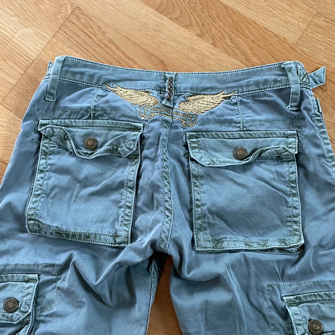 Gröna lågmidjade cargo  - 90