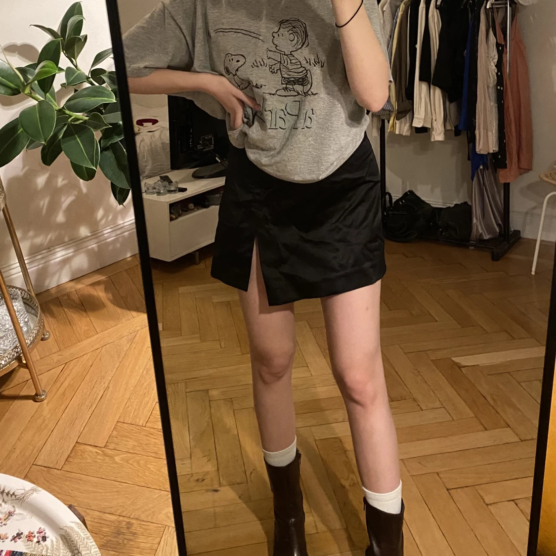 Minikjol med slit - 90