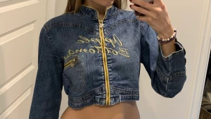 Y2K jacka - Apple y2k jacka. Tunn jeans jacka som kan användas som en kofta. I väldigt bra skick.😊