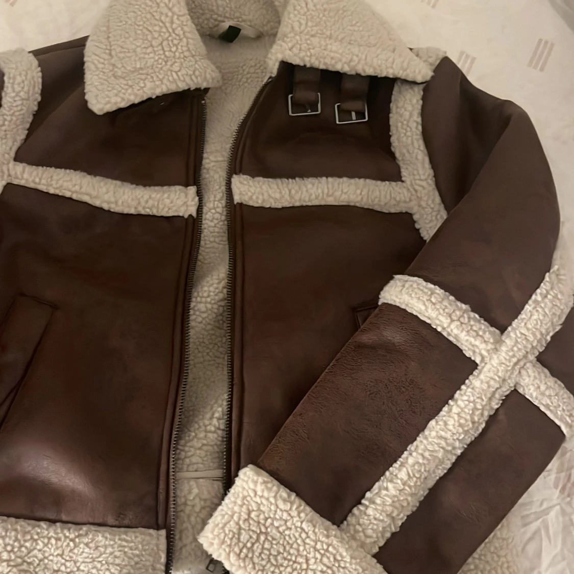 Vinter jacka kort jacka päls skin - 90